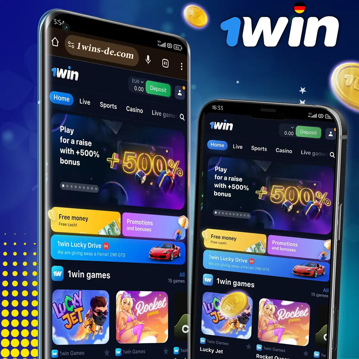 Mobile Version gegen Mobile App 1Win DE